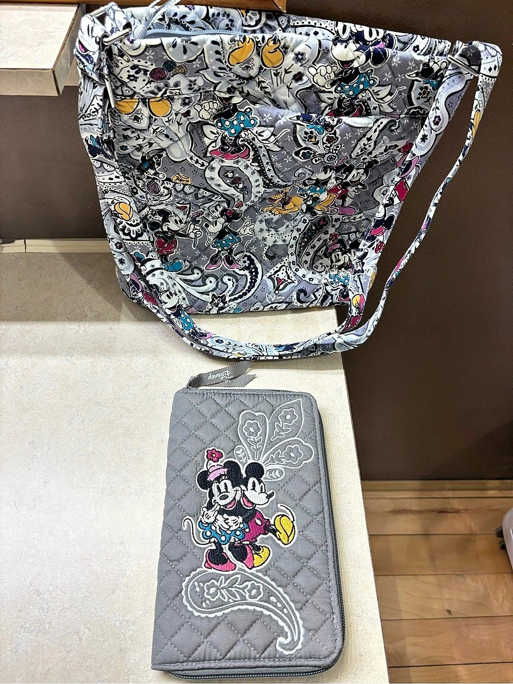 Vera Bradley Picadilly Paisley crossbody and RFID Deluxe Travel Wallet